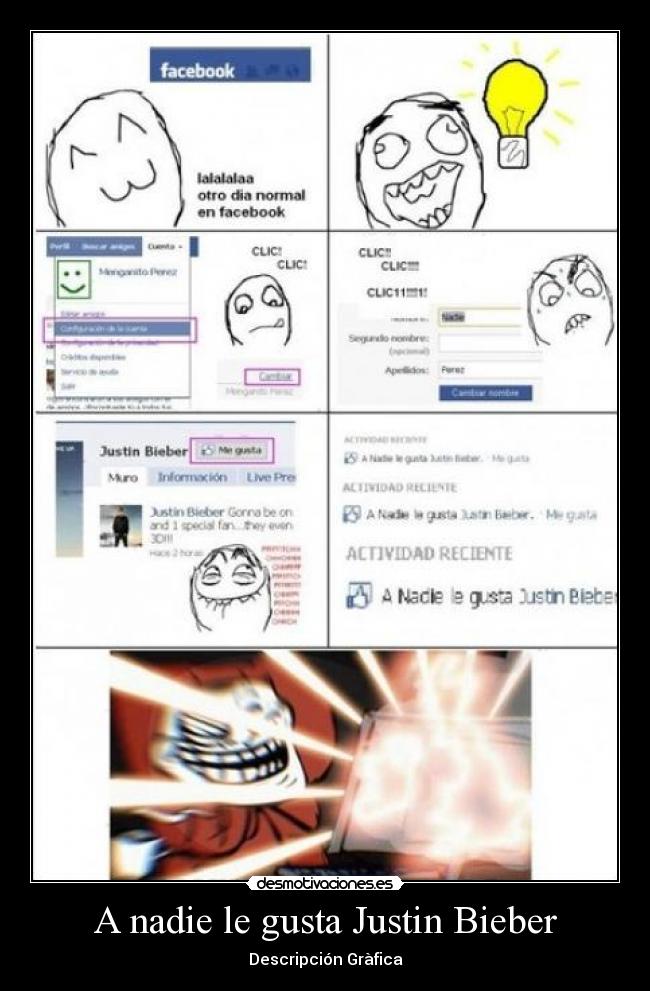A nadie le gusta Justin Bieber - Descripción Gràfica