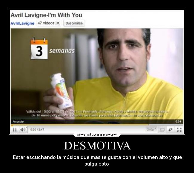 DESMOTIVA - Estar escuchando la música que mas te gusta con el volumen alto y que salga esto