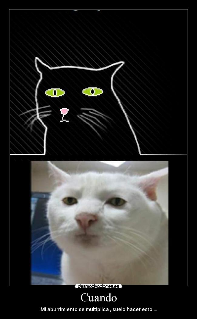 Cuando - MI aburrimiento se multiplica , suelo hacer esto ...