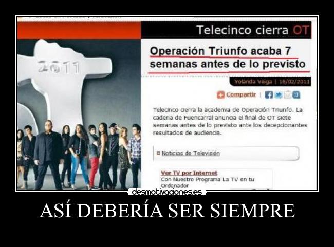 ASÍ DEBERÍA SER SIEMPRE -