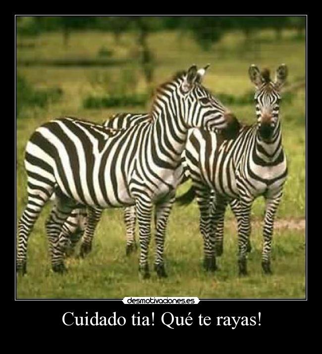 Cuidado tia! Qué te rayas! -