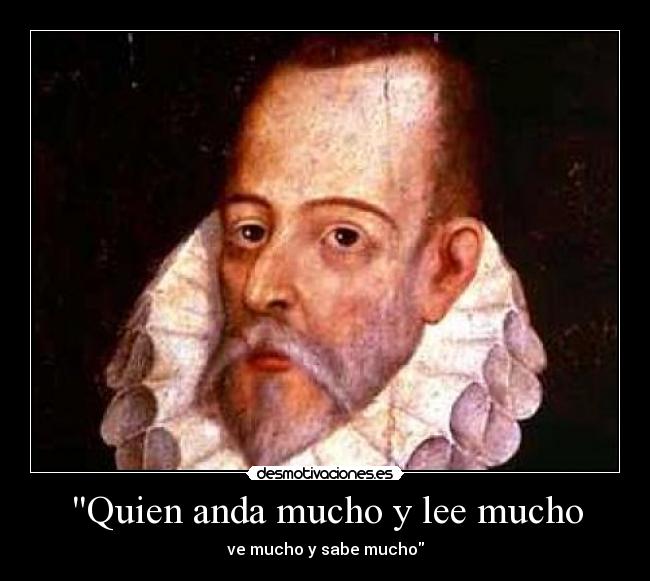 Quien anda mucho y lee mucho -