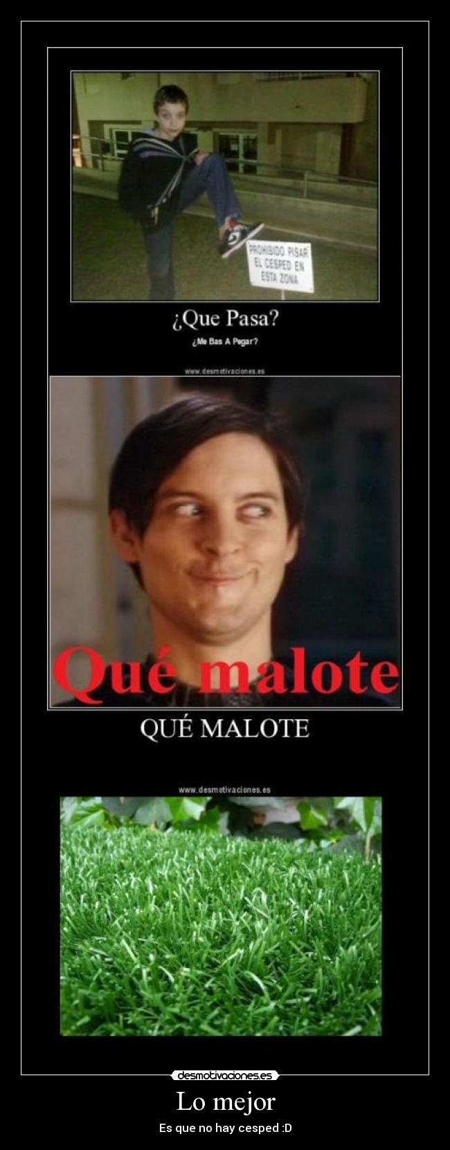 Lo mejor - Es que no hay cesped :D