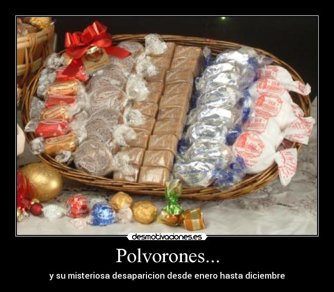 carteles polvorones navidad enero diciembre desmotivaciones
