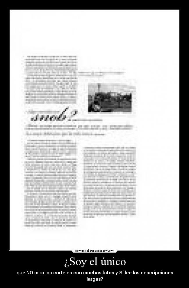 ¿Soy el único - que NO mira los carteles con muchas fotos y SÍ lee las descripciones largas?