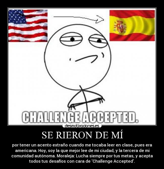 carteles challenge accepted metas desmotivaciones