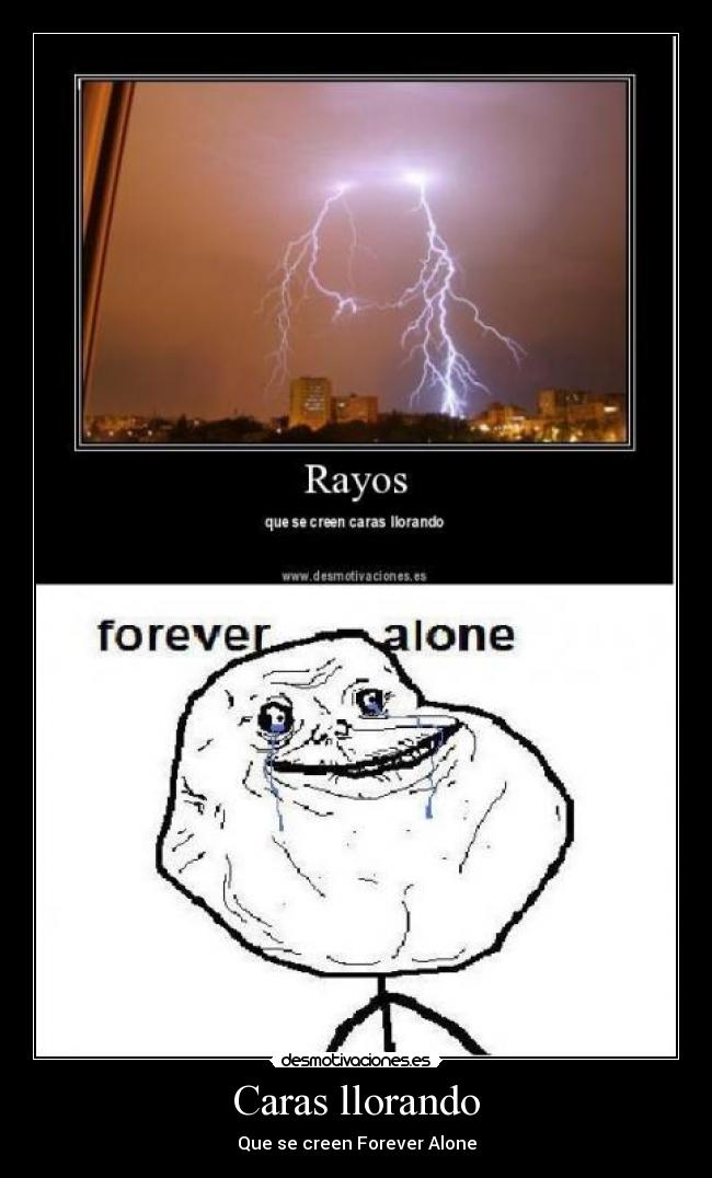 Caras llorando - Que se creen Forever Alone