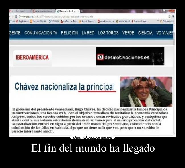 El fin del mundo ha llegado -