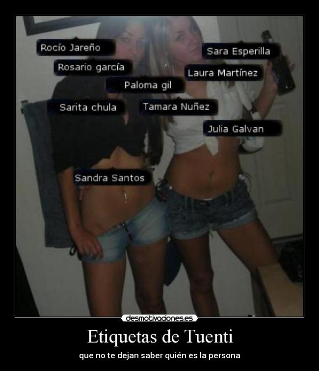 Etiquetas de Tuenti - que no te dejan saber quién es la persona