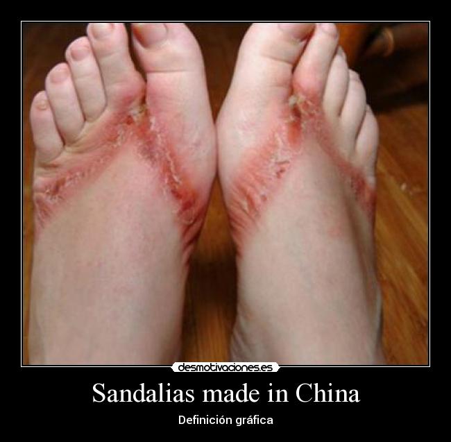 Sandalias made in China - Definición gráfica