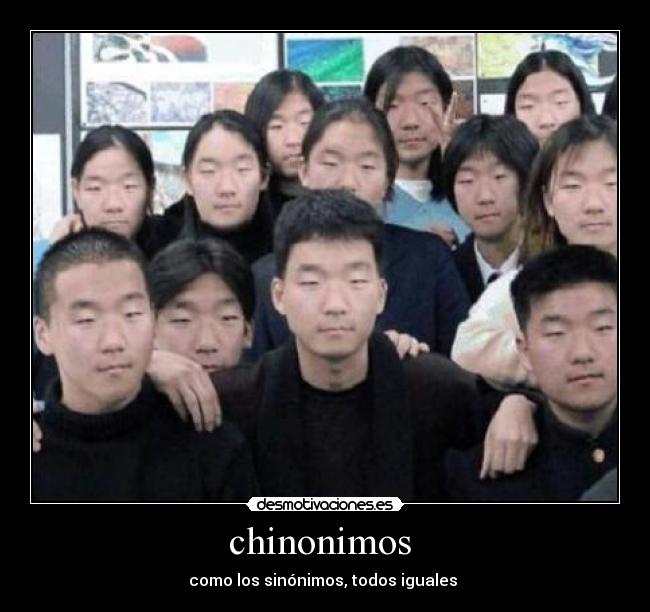 chinonimos  - como los sinónimos, todos iguales 