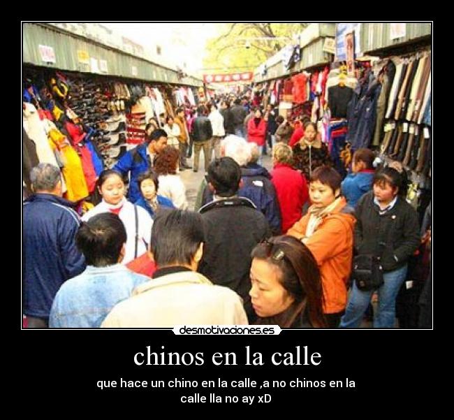 chinos en la calle -