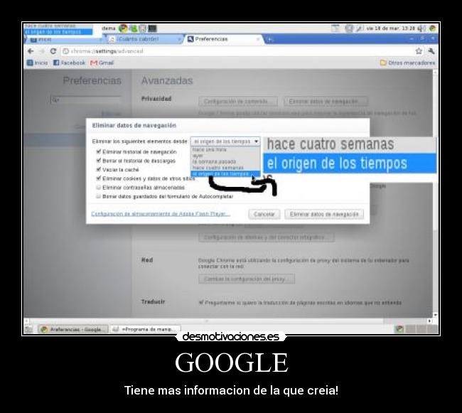 GOOGLE - Tiene mas informacion de la que creia!