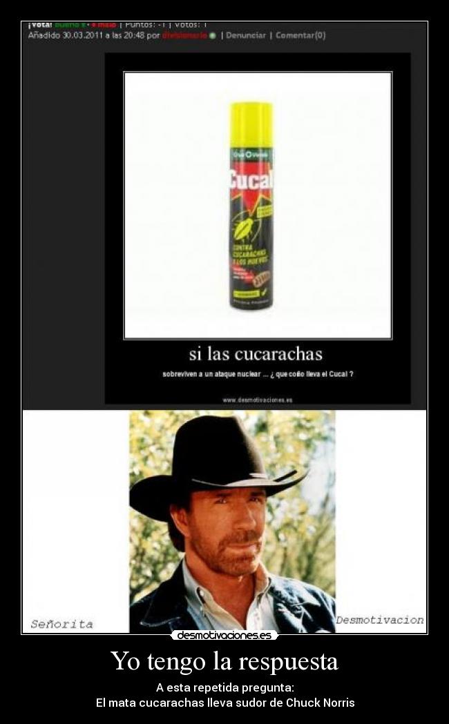 Yo tengo la respuesta -