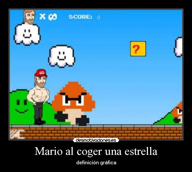 Mario al coger una estrella - definición gráfica