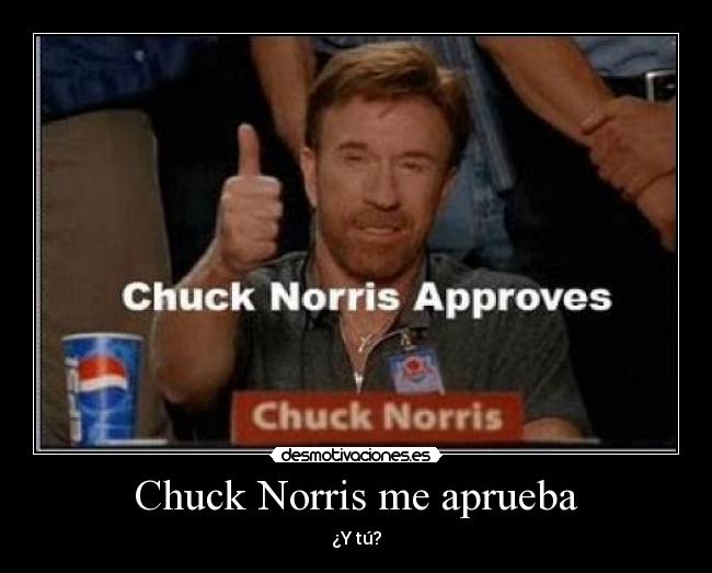 Chuck Norris me aprueba -