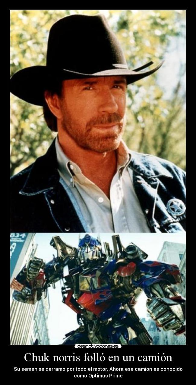 Chuk norris folló en un camión -