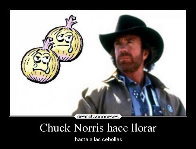 Chuck Norris hace llorar - hasta a las cebollas