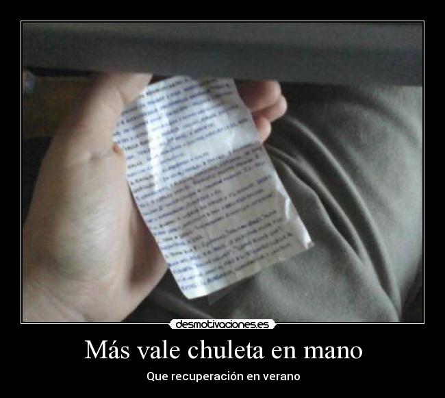 Más vale chuleta en mano -