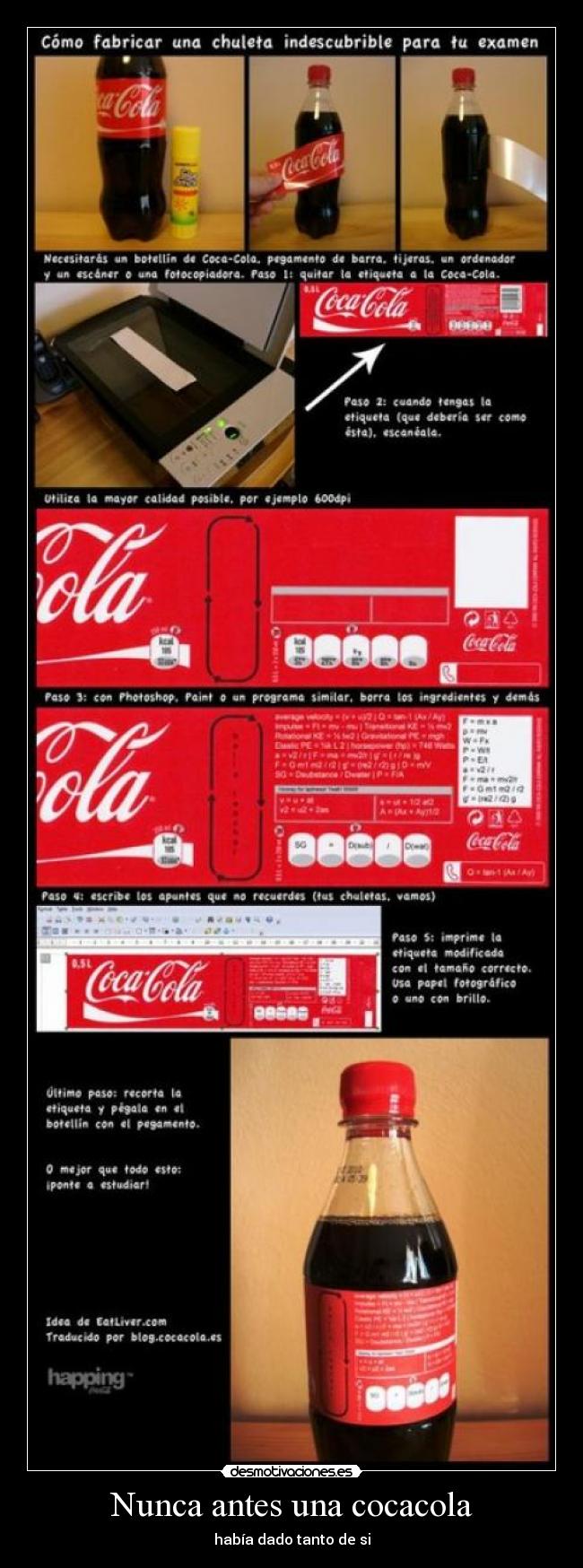 Nunca antes una cocacola - 