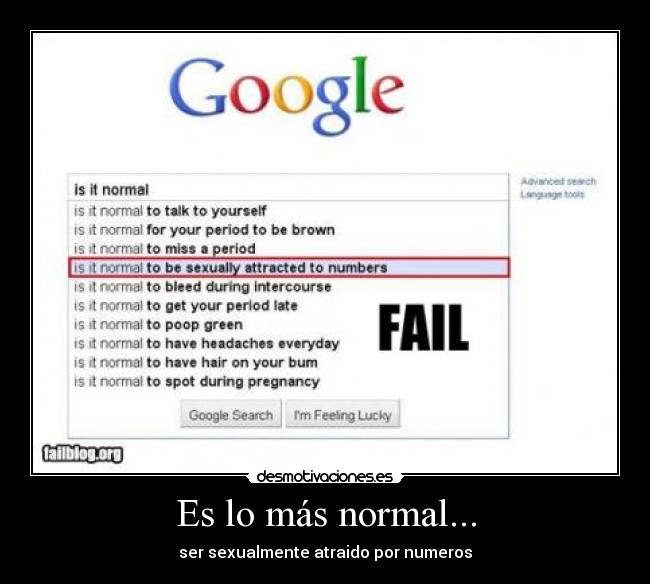 Es lo más normal... - ser sexualmente atraido por numeros