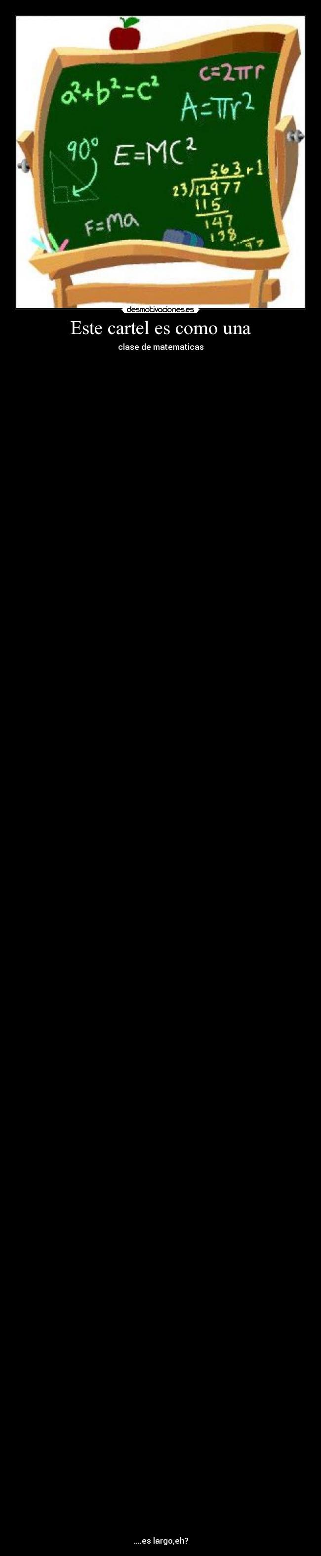 Este cartel es como una -