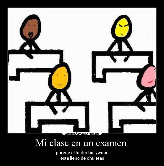 Mi clase en un examen  - 