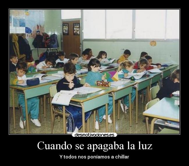 Cuando se apagaba la luz -