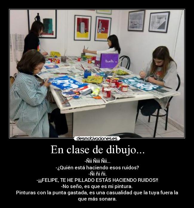 En clase de dibujo... - 