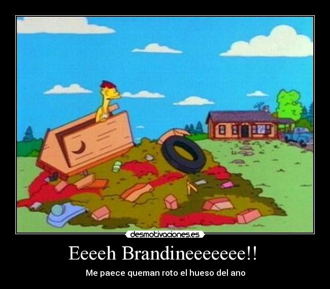 Eeeeh Brandineeeeeee!!  - Me paece queman roto el hueso del ano