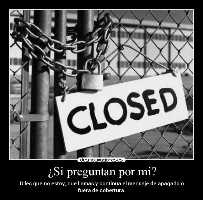 ¿Si preguntan por mí? - 