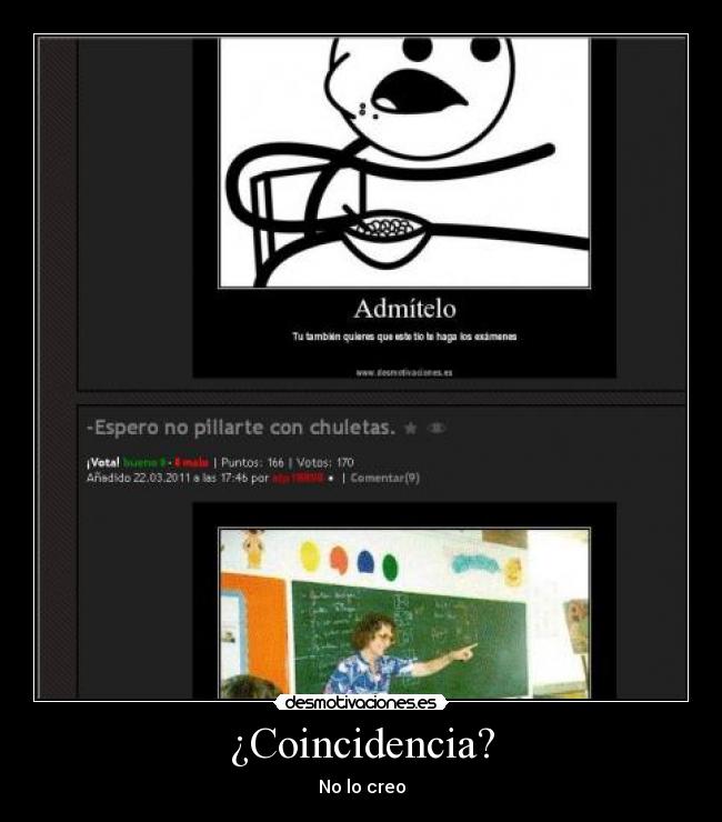 ¿Coincidencia? -