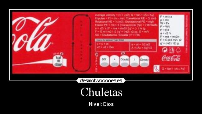 Chuletas - Nivel: Dios
