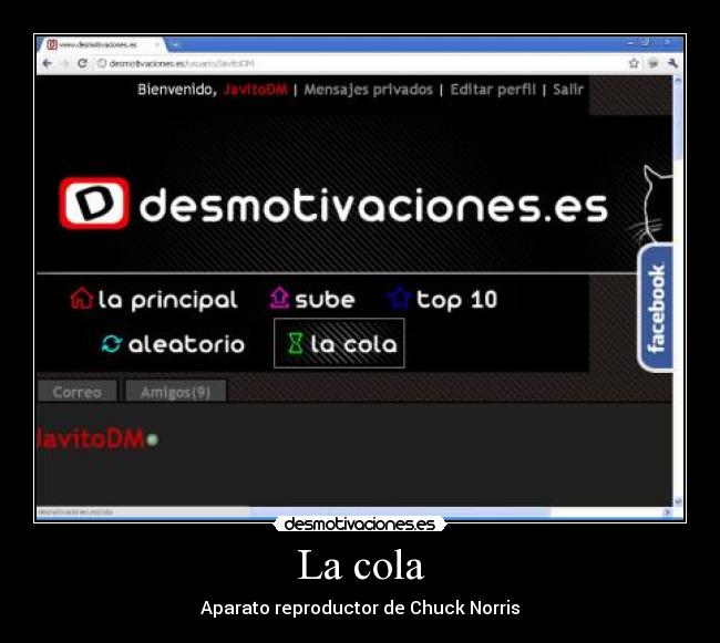 La cola - Aparato reproductor de Chuck Norris