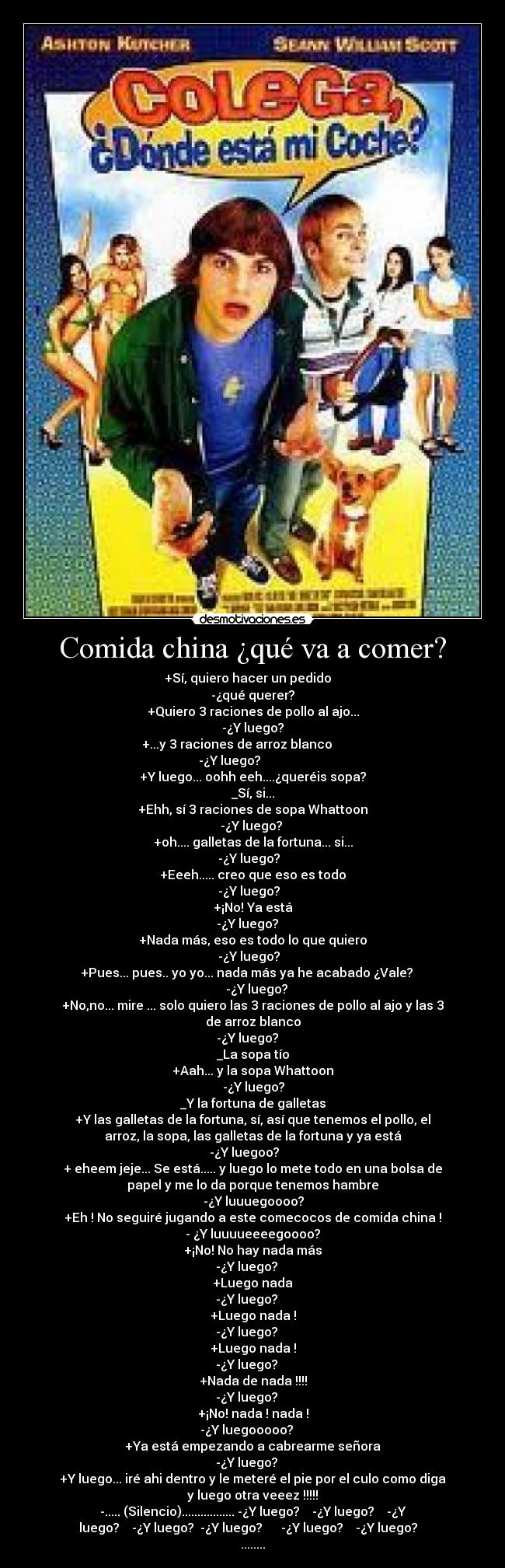 Comida china ¿qué va a comer? -