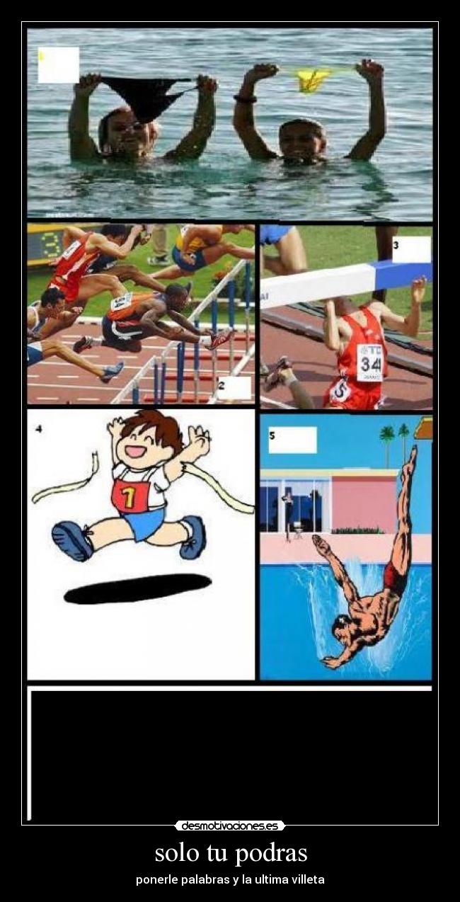 solo tu podras - ponerle palabras y la ultima villeta