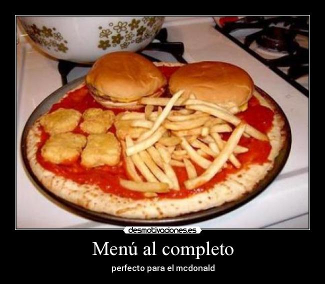 Menú al completo - perfecto para el mcdonald