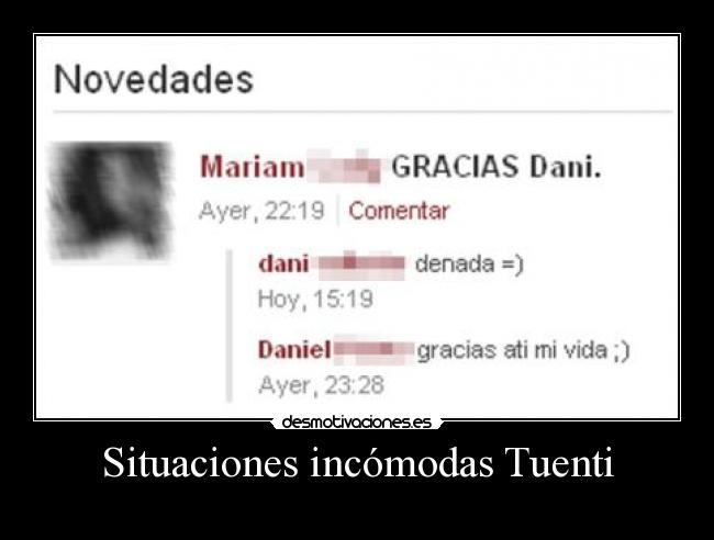 Situaciones incómodas Tuenti -