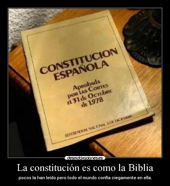 La constitución es como la Biblia - 
