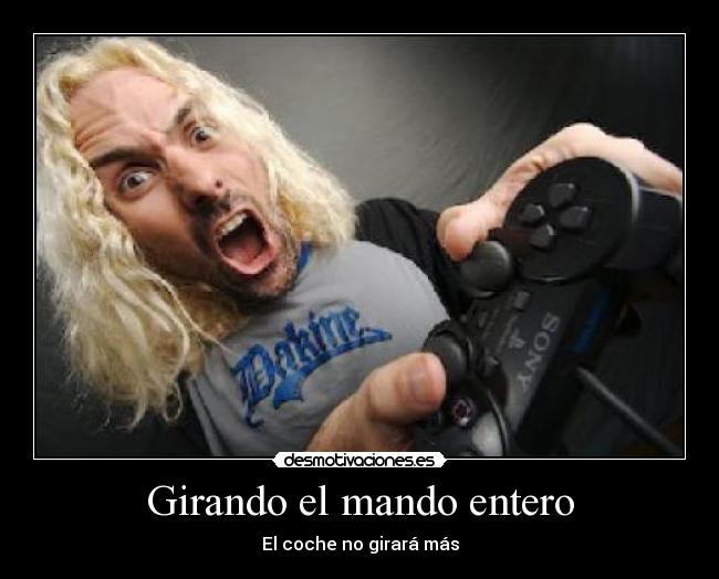 Girando el mando entero -