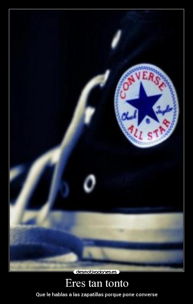 Eres tan tonto - Que le hablas a las zapatillas porque pone converse