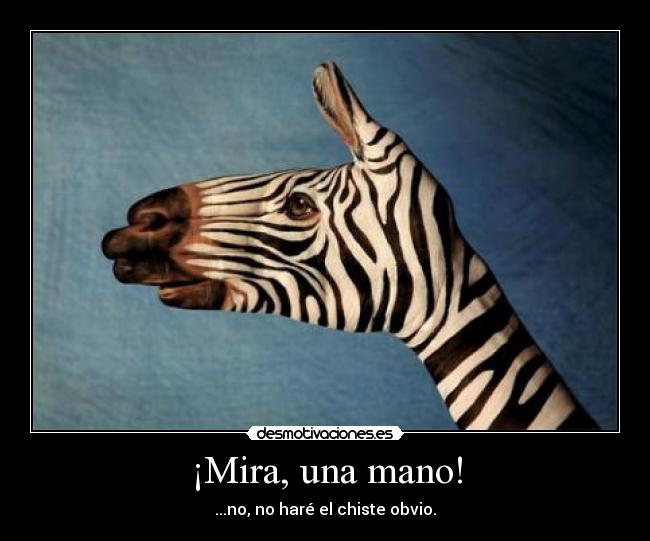 ¡Mira, una mano! -