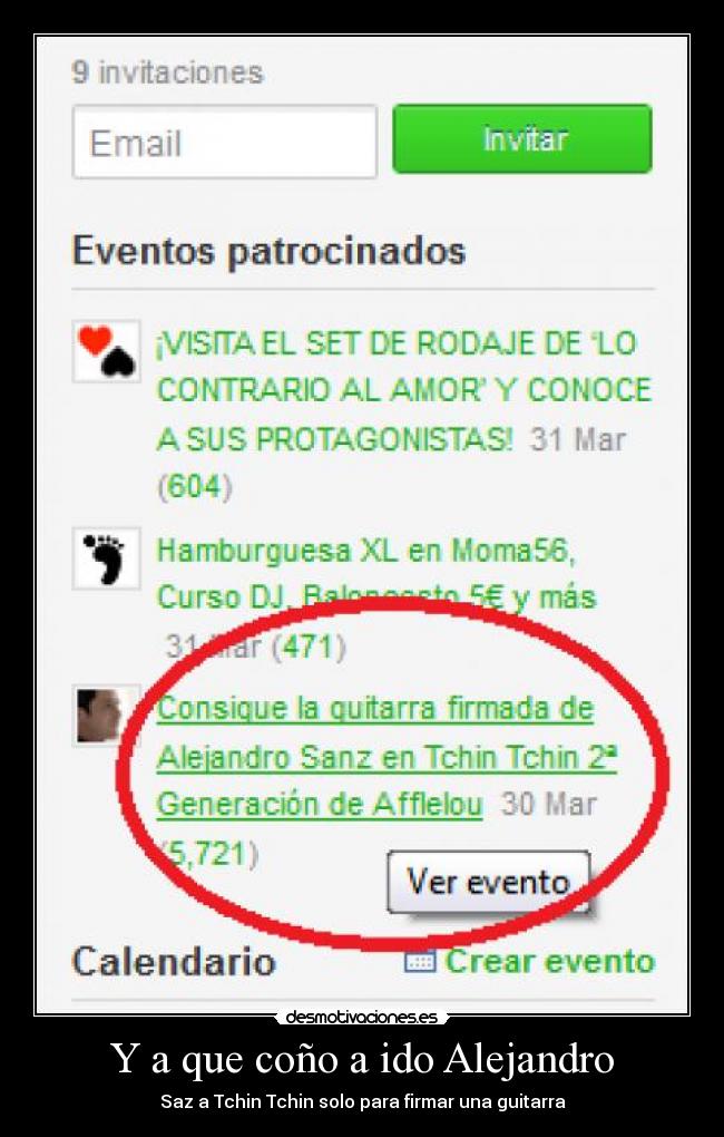 Y a que coño a ido Alejandro - Saz a Tchin Tchin solo para firmar una guitarra
