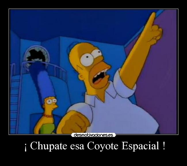 carteles chupate esa coyote espacial los simpson desmotivaciones