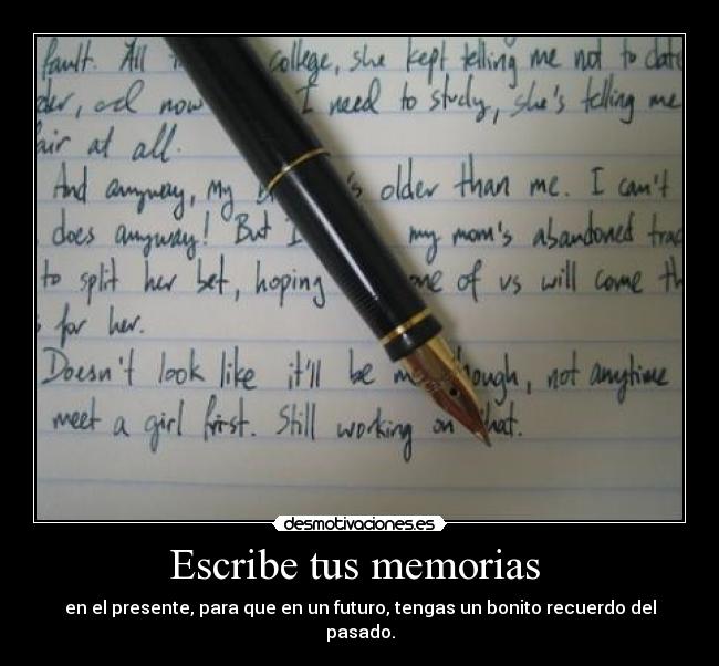 Escribe tus memorias  - 