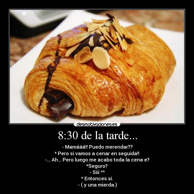carteles cena merienda desmotivaciones