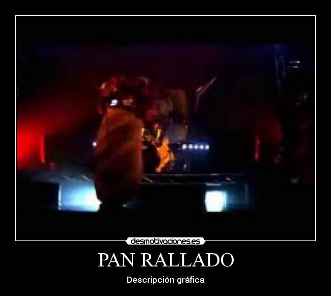 PAN RALLADO - Descripción gráfica