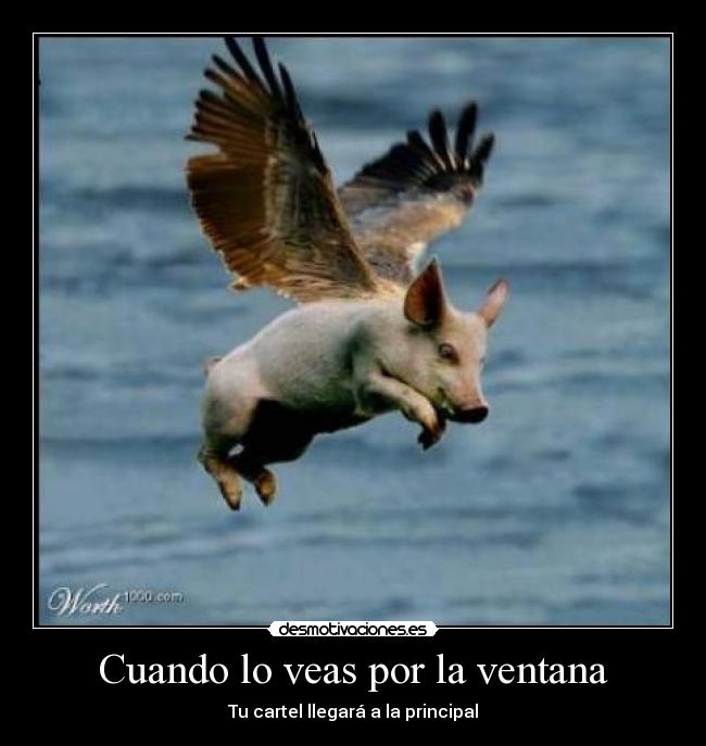 Cuando lo veas por la ventana - Tu cartel llegará a la principal