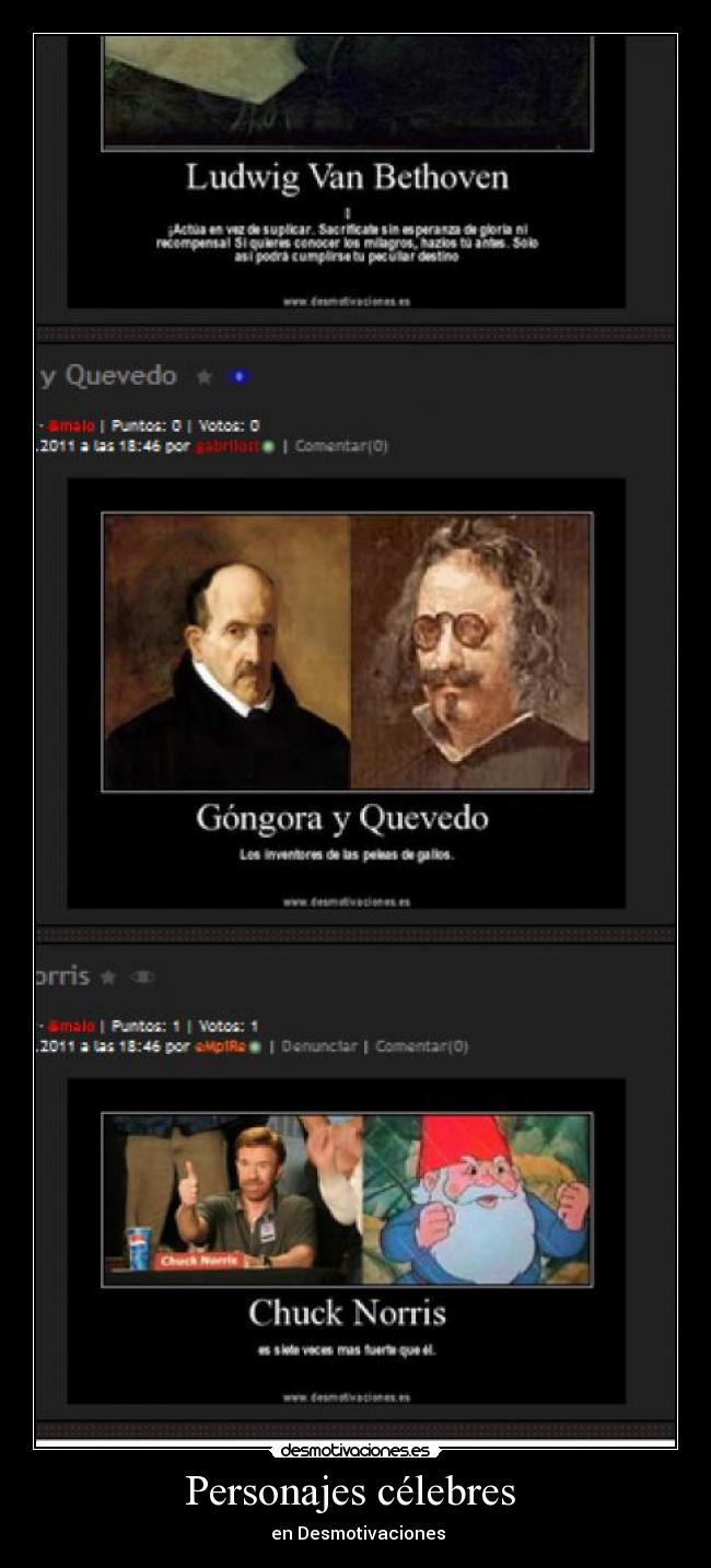 Personajes célebres  -  en Desmotivaciones