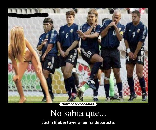 No sabia que... - Justin Bieber tuviera familia deportista.